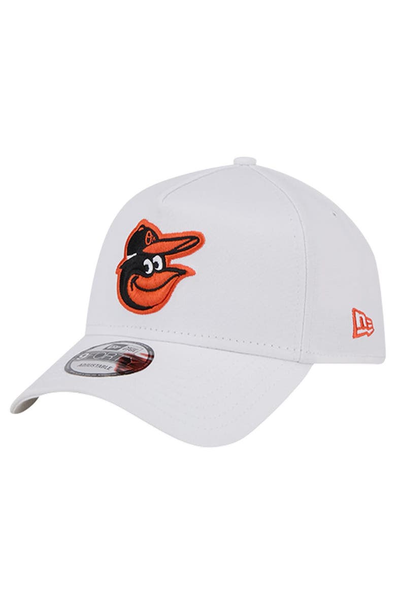 New Era Men's New Era White Baltimore Orioles TC A-Frame 9FORTY Adjustable Hat, Main, color, White