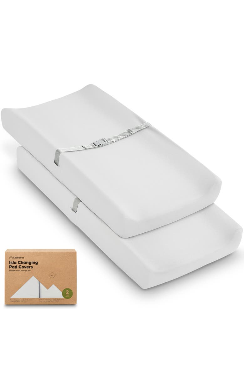 KeaBabies 2-Pack Isla Changing Pad Covers, Main, color, French Gray
