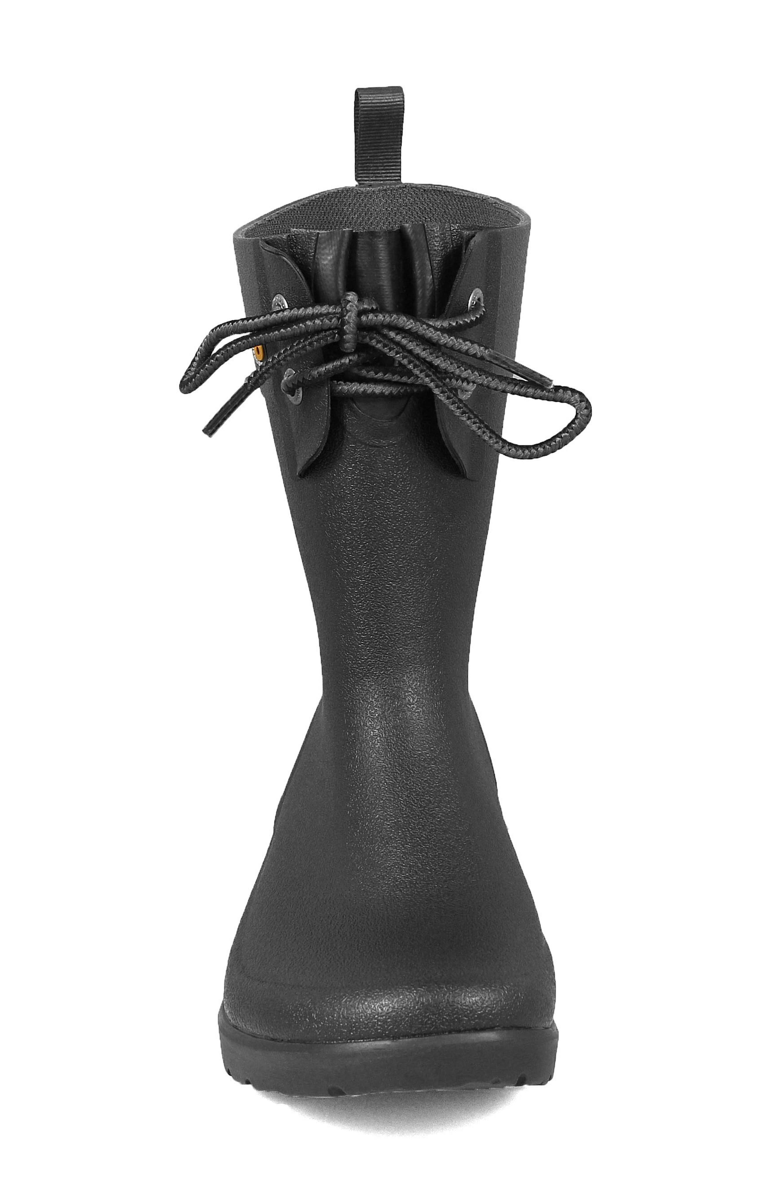 Bogs Floral Lace-Up Waterproof Rain Boot, Alternate, color, 