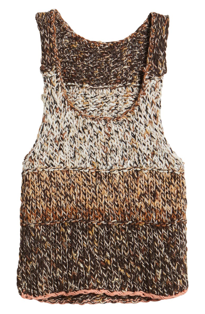 Free People Flea Market Crop Marled Cotton Blend Sweater, Alternate, color, Neutral Combo