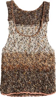 Free People Flea Market Crop Marled Cotton Blend Sweater