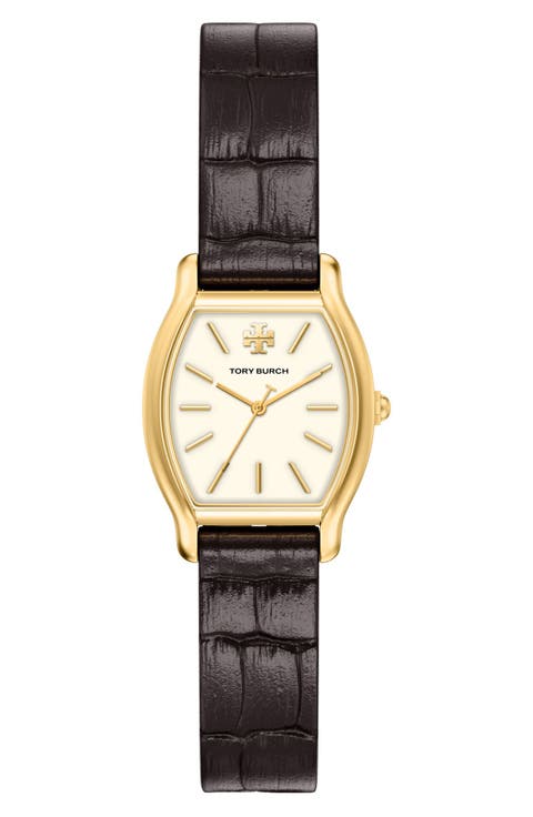 Eleanor Curve Faux Leather Strap Watch, 23mm x 31mm
