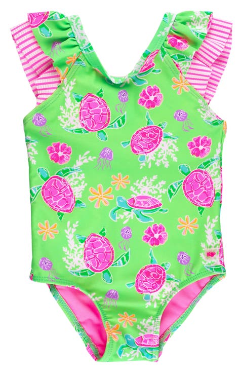 Kids' Ruffle Trim One-Piece Swimsuit (Baby & Toddler)