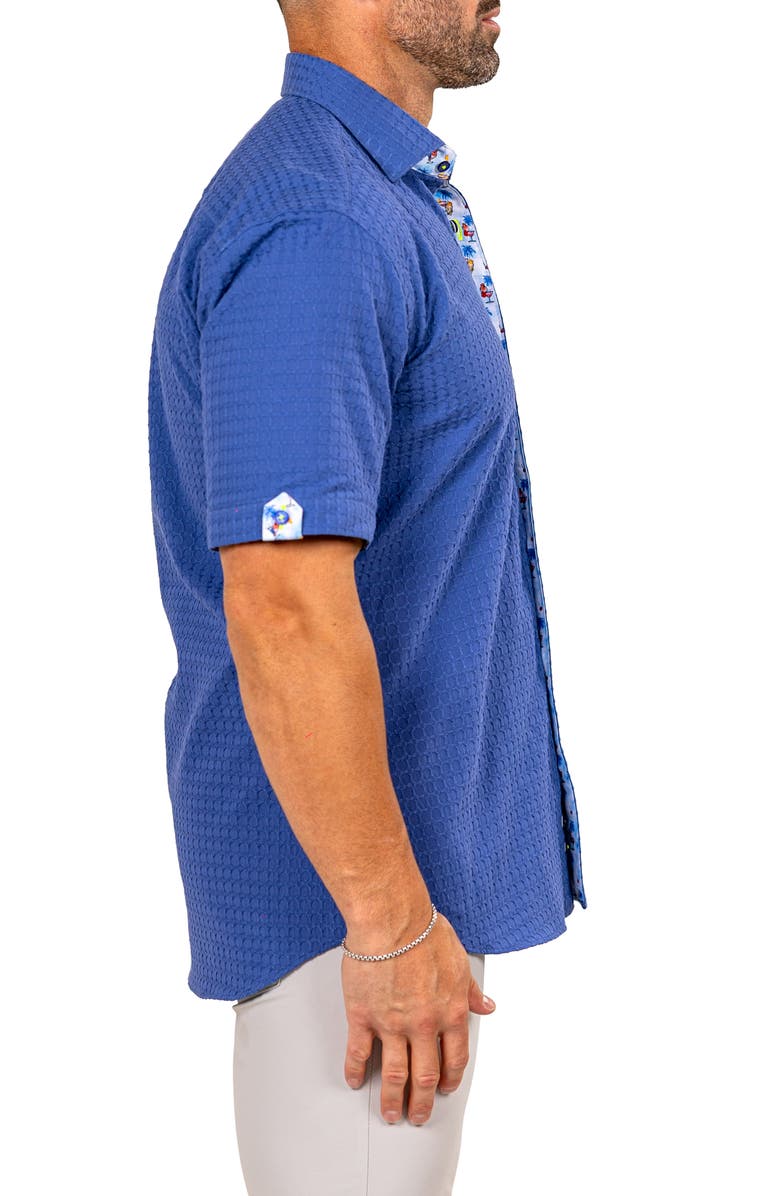 Maceoo Galileo Marthy Short Sleeve Cotton Button-Up Shirt, Alternate, color, 