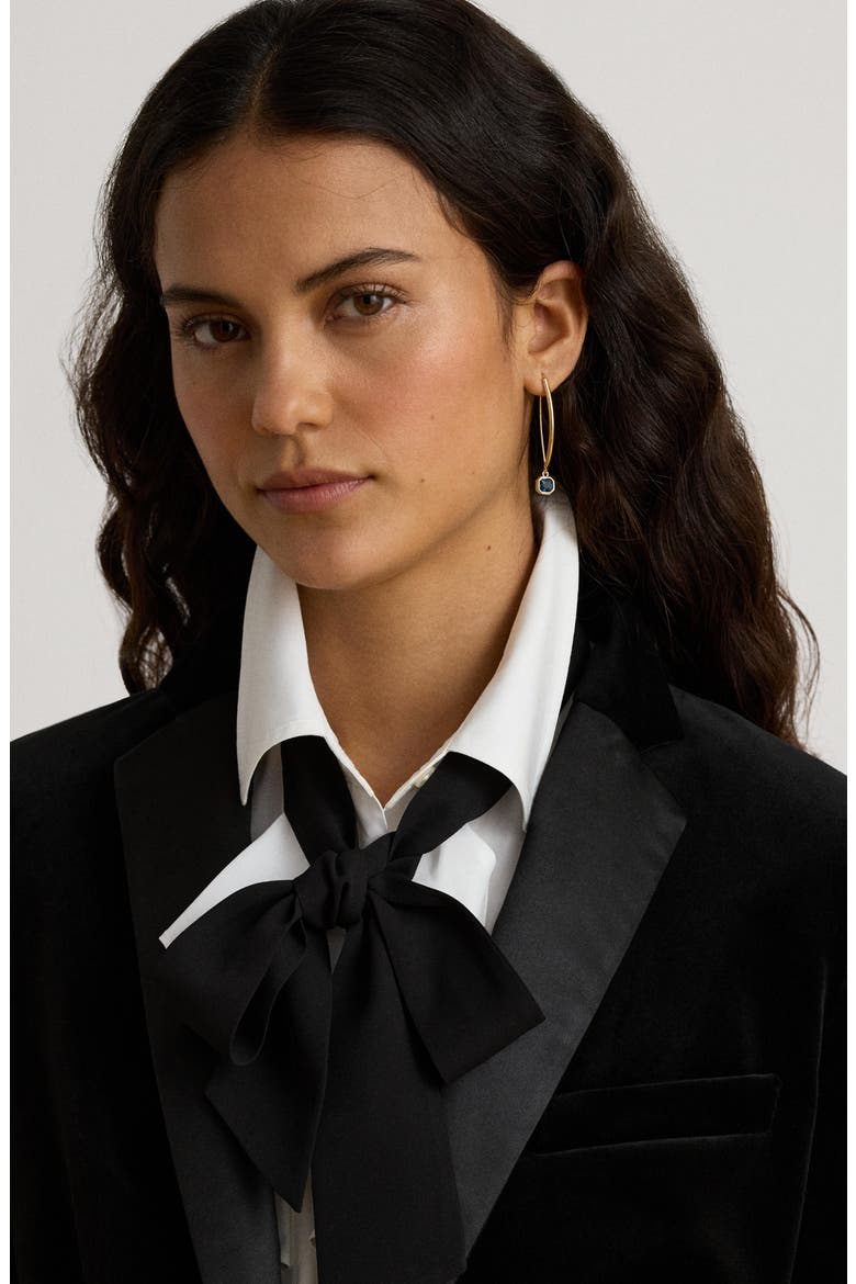 Stretch Velvet Blazer, Alternate, color, BLACK VELVET
