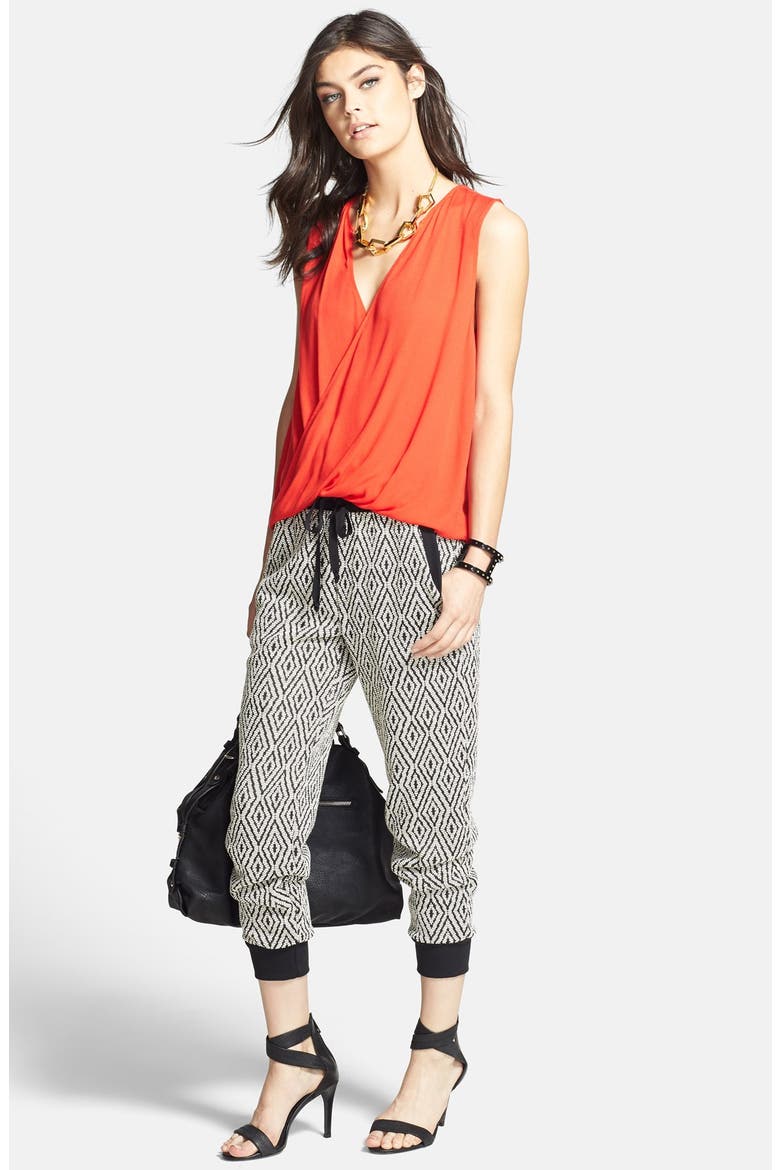 'Minka' Track Pants, Alternate, color, BLACK