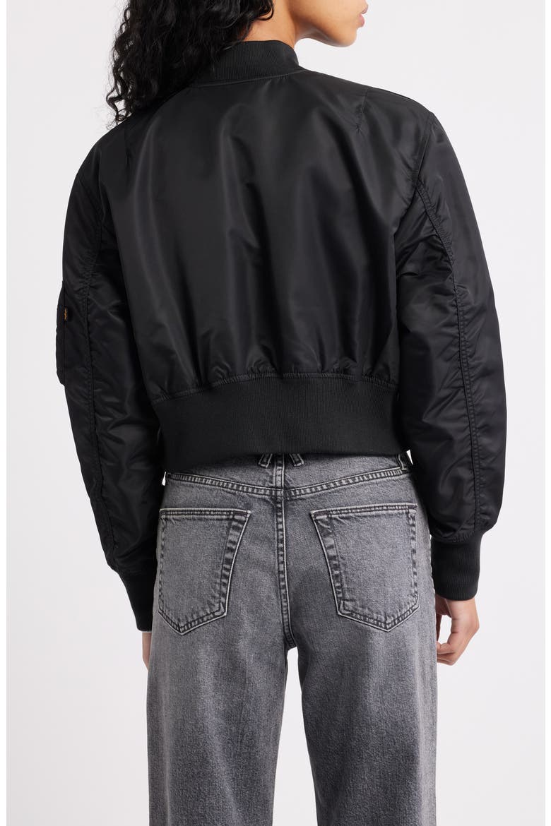L-2B Gen Crop Flight Jacket, Alternate, color, BLACK