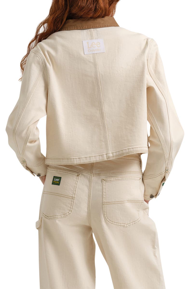 Lee x Crayola Cropped Chore Jacket, Alternate, color, Ecru