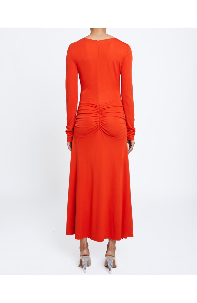 Santorelli AMELIE Long Sleeve Fit and Flare Midi Jersey Dress, Alternate, color, 