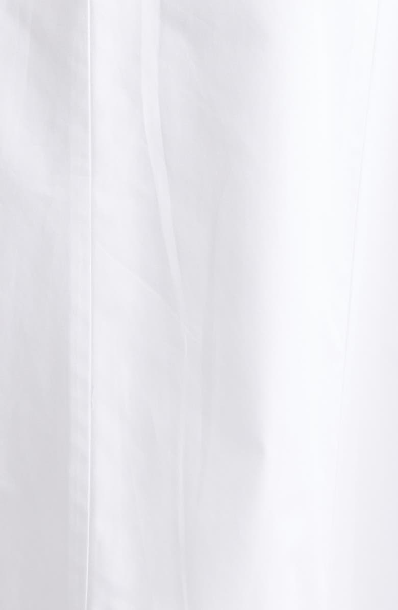 Simone Rocha Rosette Puff Sleeve Cotton Poplin Midi Dress, Alternate, color, White