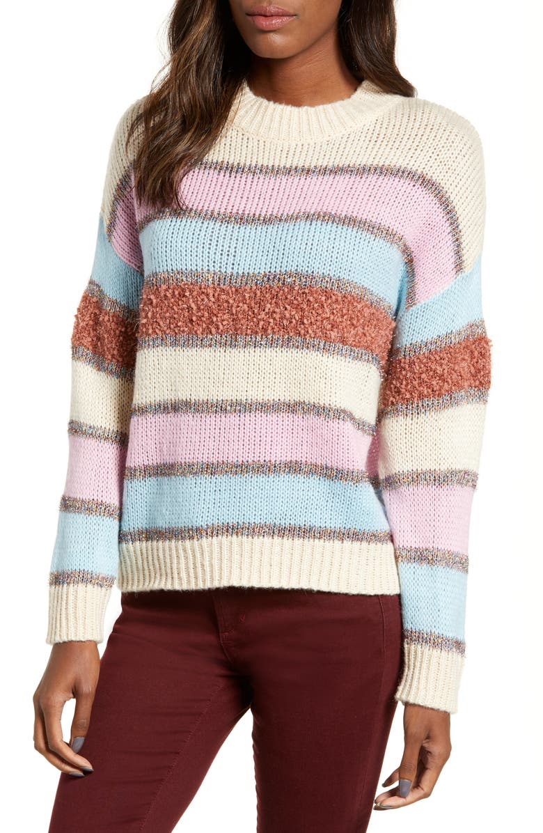 Cotton Emporium Stripe Sweater, Main, color, 
