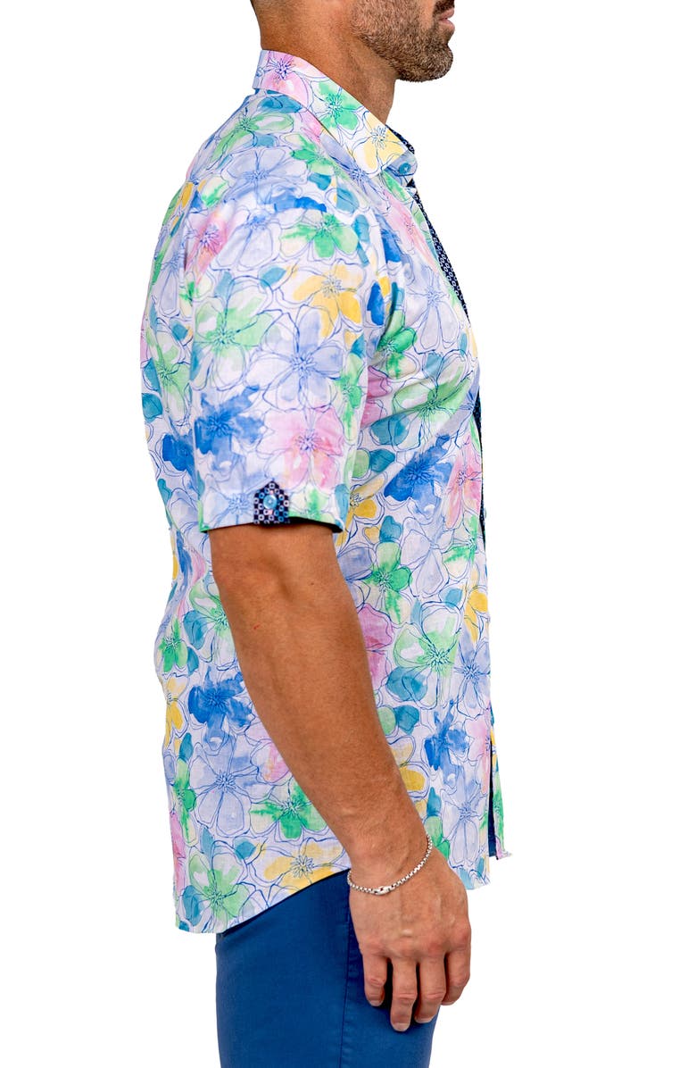 Maceoo Galileo Marthy Short Sleeve Button-Up Shirt, Alternate, color, 