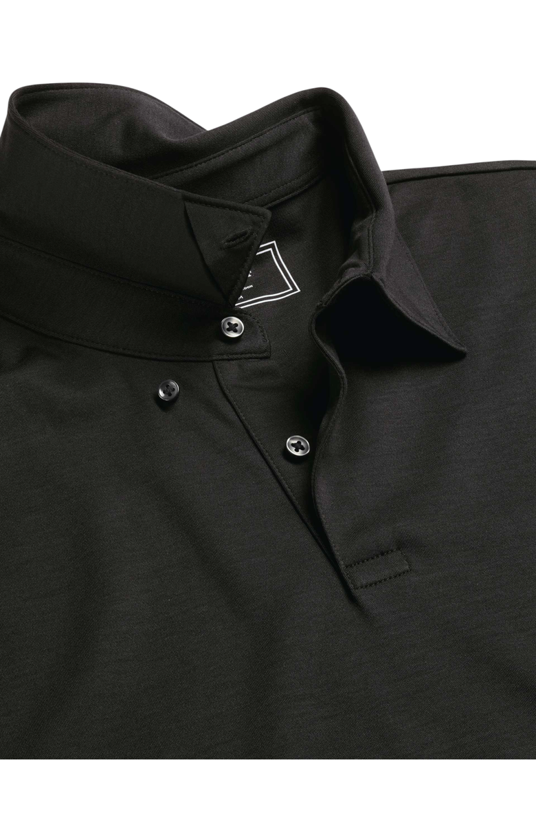 Charles Tyrwhitt Long Sleeve Jersey Polo, Alternate, color, Black