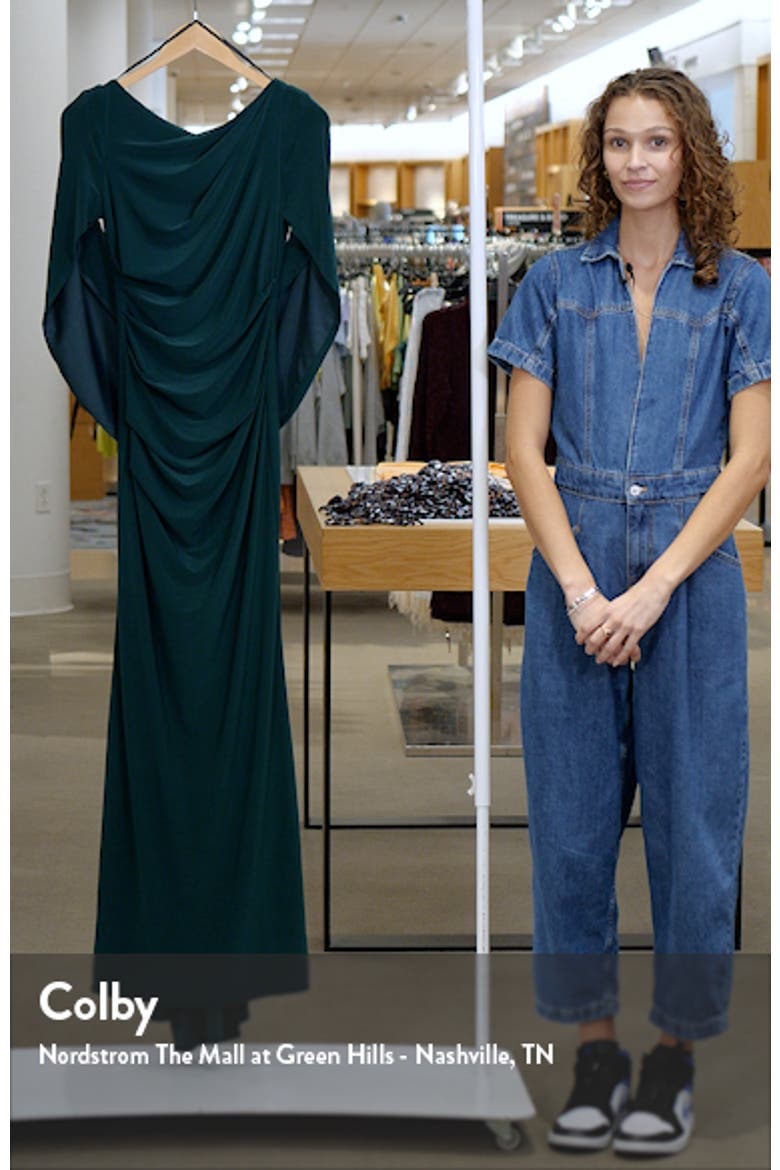 Cape Long Sleeve Trumpet Gown video