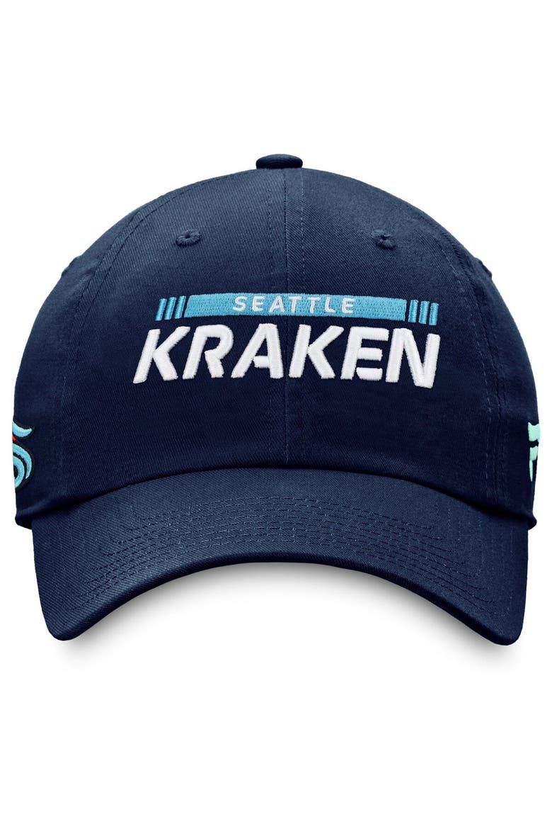 Men's Fanatics Branded Deep Sea Blue Seattle Kraken Authentic Pro Rink Adjustable Hat, Alternate, color, Navy