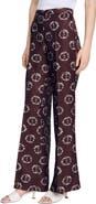 SANDRO Floral-print floaty trousers