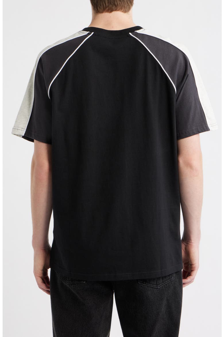 Logo Panel T-Shirt, Alternate, color, BLACK