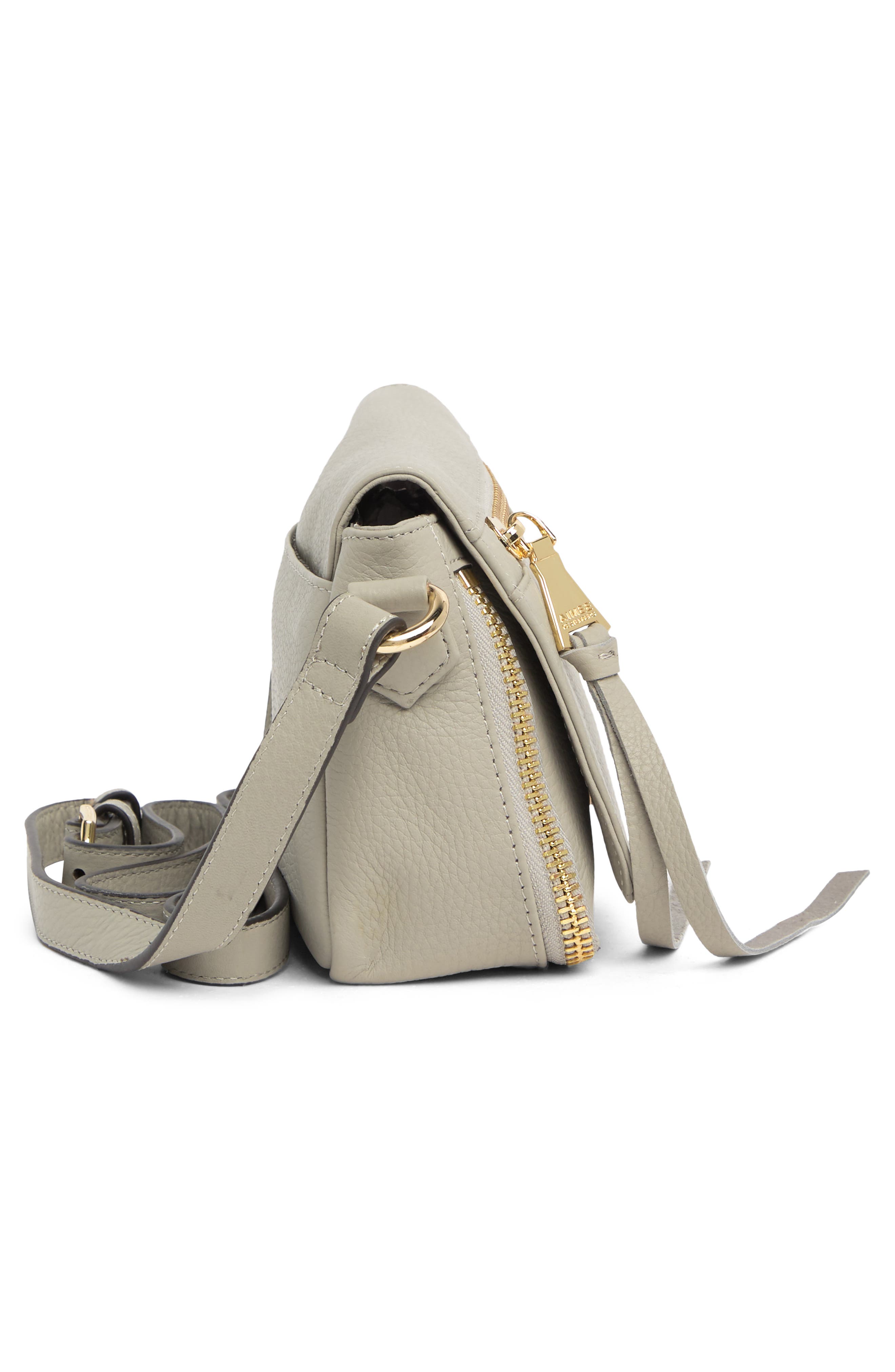 Kestenberg Sorrento Leather Crossbody Bag, Alternate, color, ELEPHANT GREY