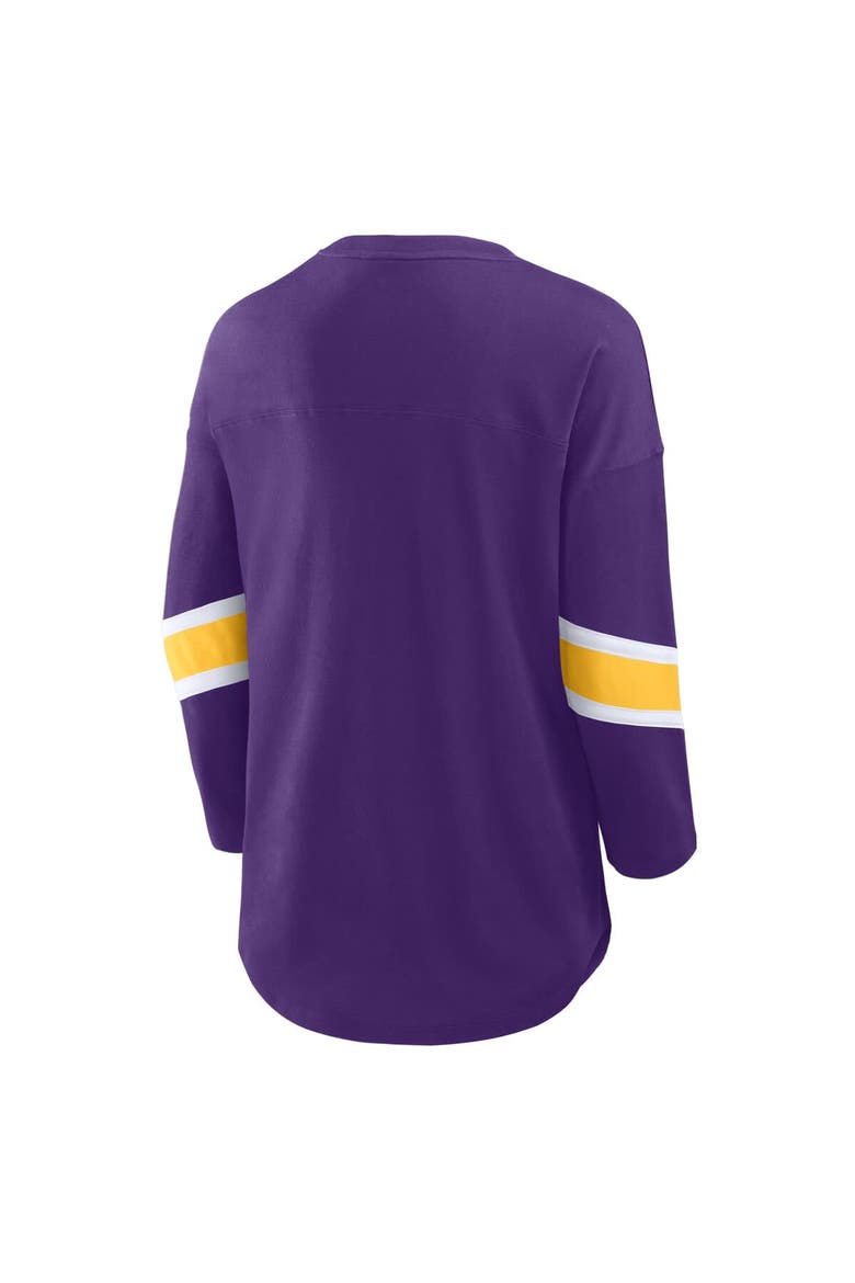 Women's Fanatics  Purple Minnesota Vikings Redzone 3/4-Sleeve T-Shirt, Alternate, color, Purple