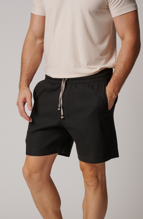 Leisure Lab Laid Back Linen Short In Black