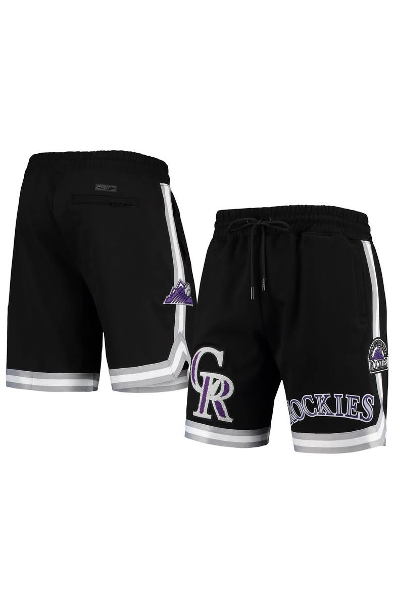 PRO STANDARD Men's Pro Standard Black Colorado Rockies Team Shorts, Main, color, 