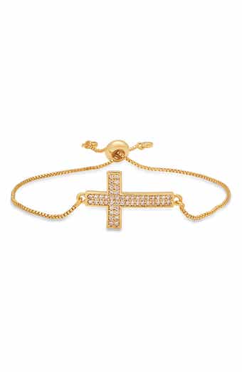 Pavé CZ Cross Slide Bracelet