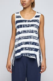 LUUKAA Ondine Striped High-Low Top