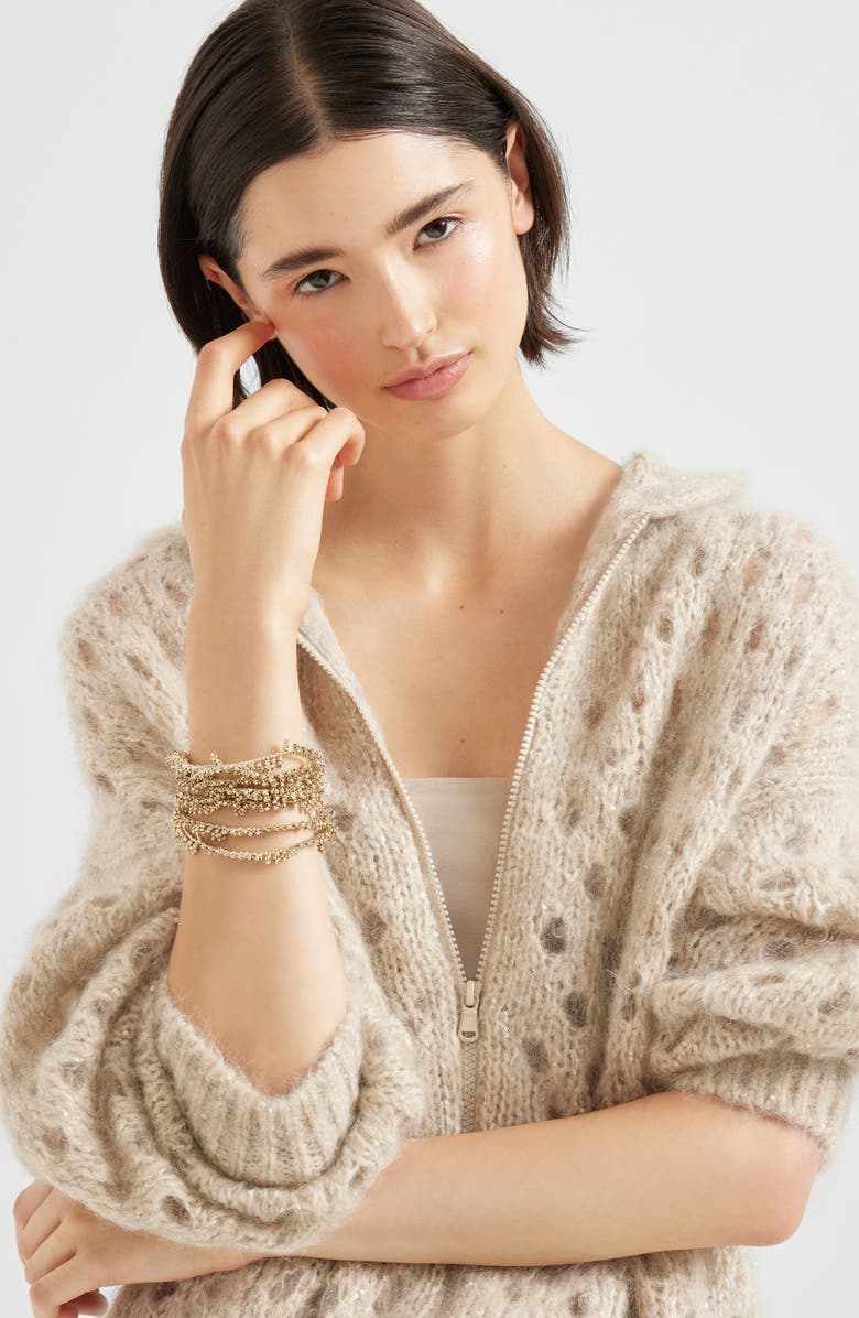 Brunello Cucinelli Knotted bracelet, Alternate, color, Silver