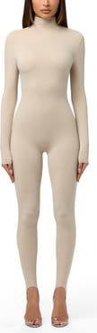 Naked Wardrobe Long Sleeve Stirrup Jumpsuit