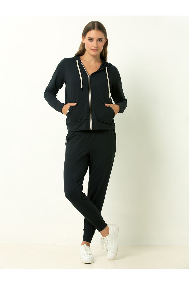 Lightweight Drawstring Jogger, Alternate, color, Heather Black
