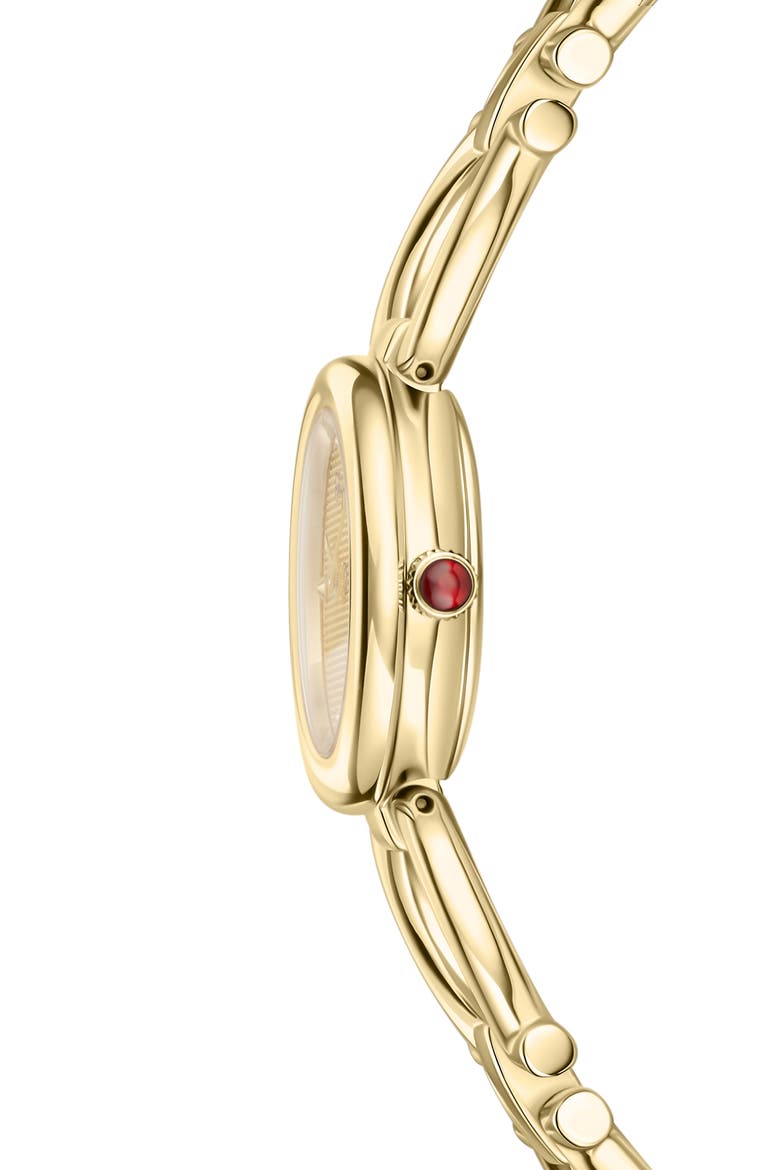 Double Gancini Bracelet Watch, Alternate, color, GOLD