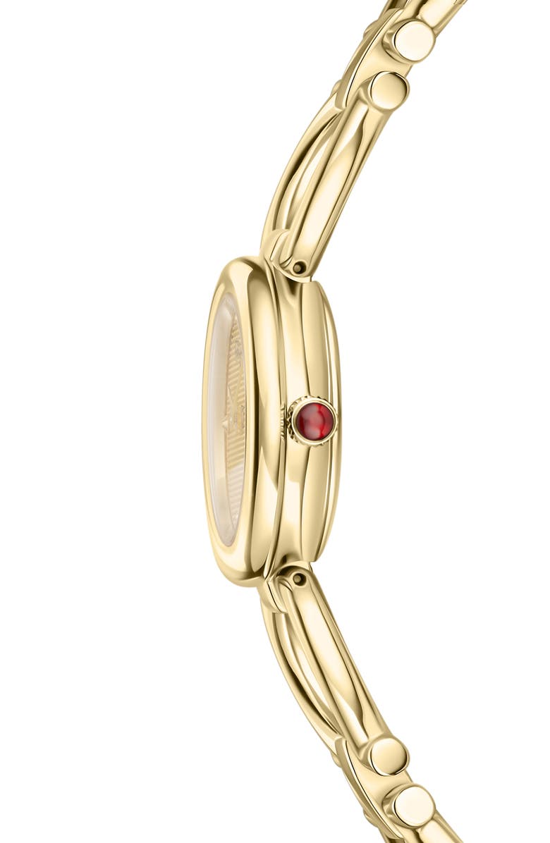 FERRAGAMO Double Gancini Bracelet Watch, Alternate, color, Gold