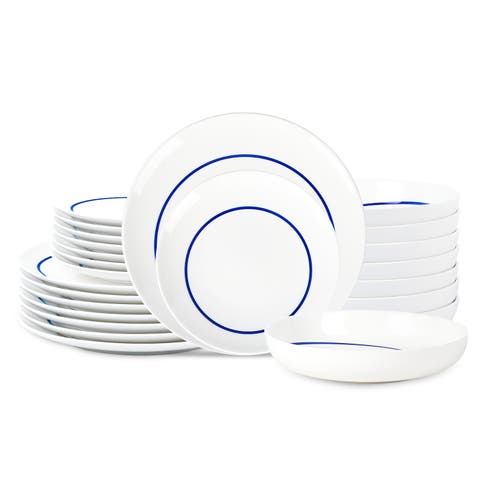 Luna Porcelain 24-Piece Dinnerware Set