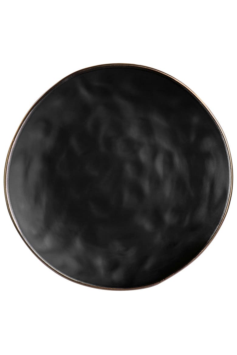 Modern 16 Piece Stoneware Dinnerware Set, Alternate, color, Black