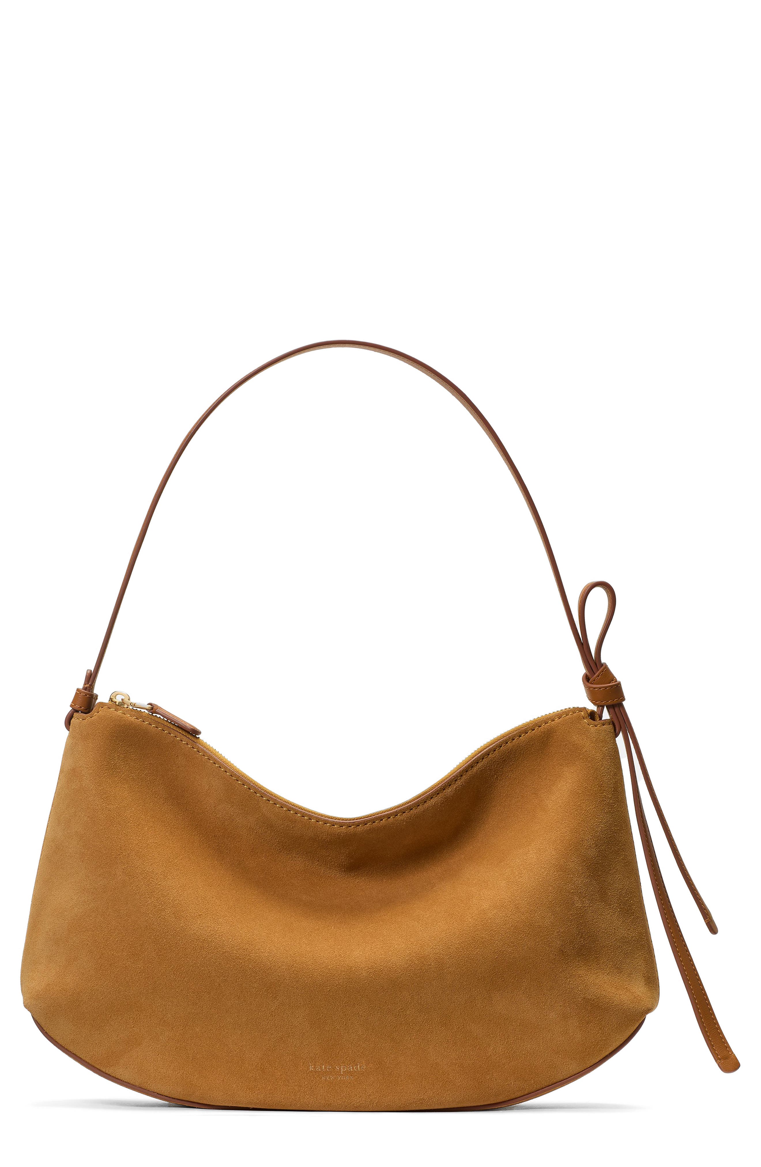 Kate Spade New York large loop suede shoulder bag, Main, color, 
