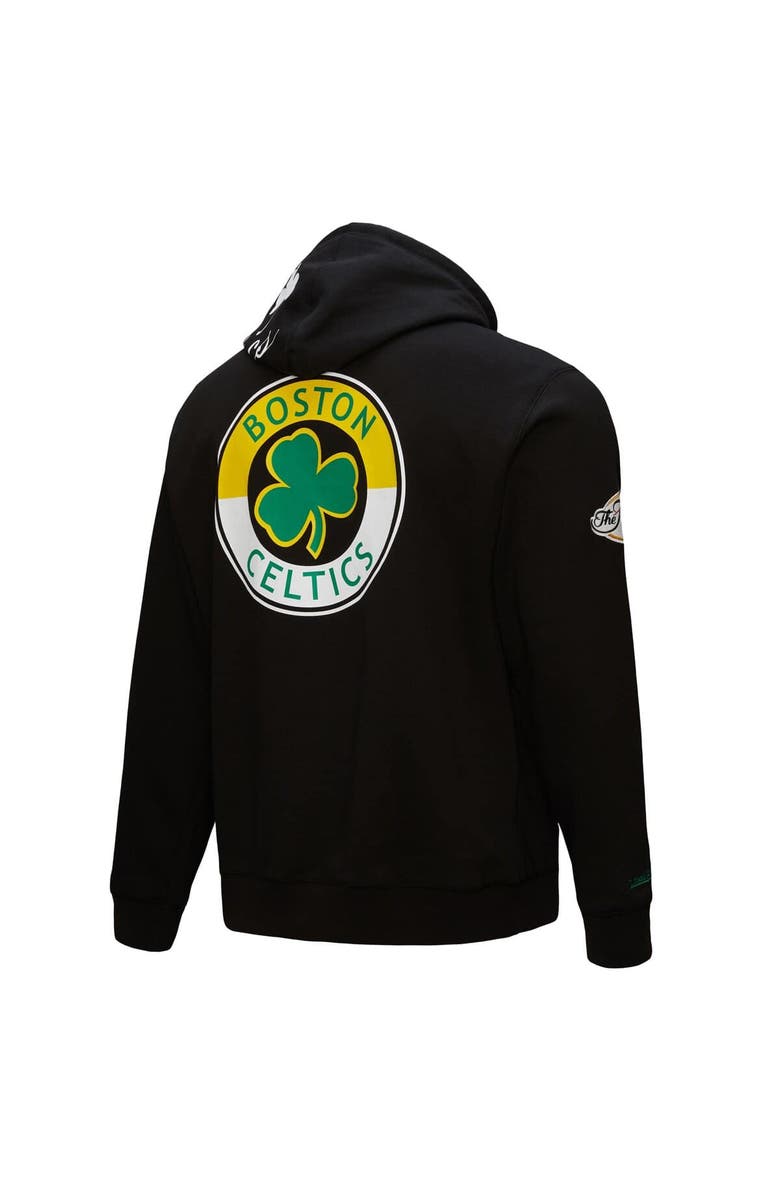 Mitchell & Ness Men's Mitchell & Ness Black Boston Celtics Hardwood Classics Blackout Collection Pullover Hoodie, Alternate, color, Black