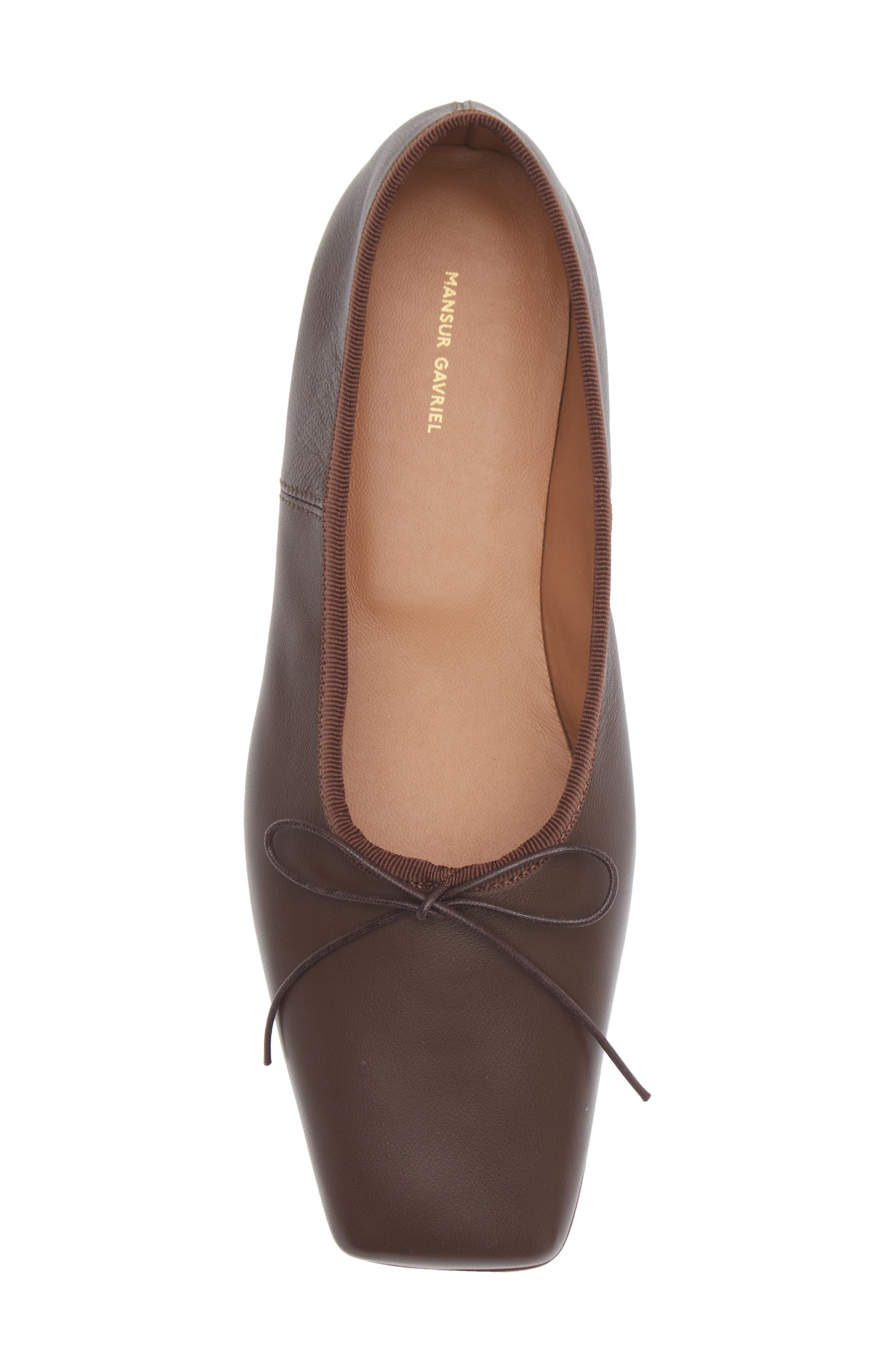 Square Toe Ballerina Flat, Alternate, color, CHOCOLATE