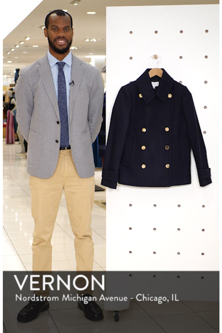 Becall Double Breasted Wool Blend Peacoat video