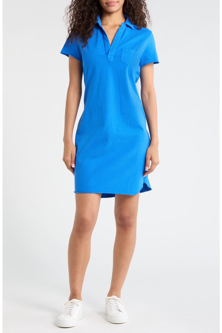 Lauren Cotton Polo Dress, Alternate, color, LAPIS BLUE