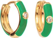 Color Shout Mini Enamel Huggie Hoops