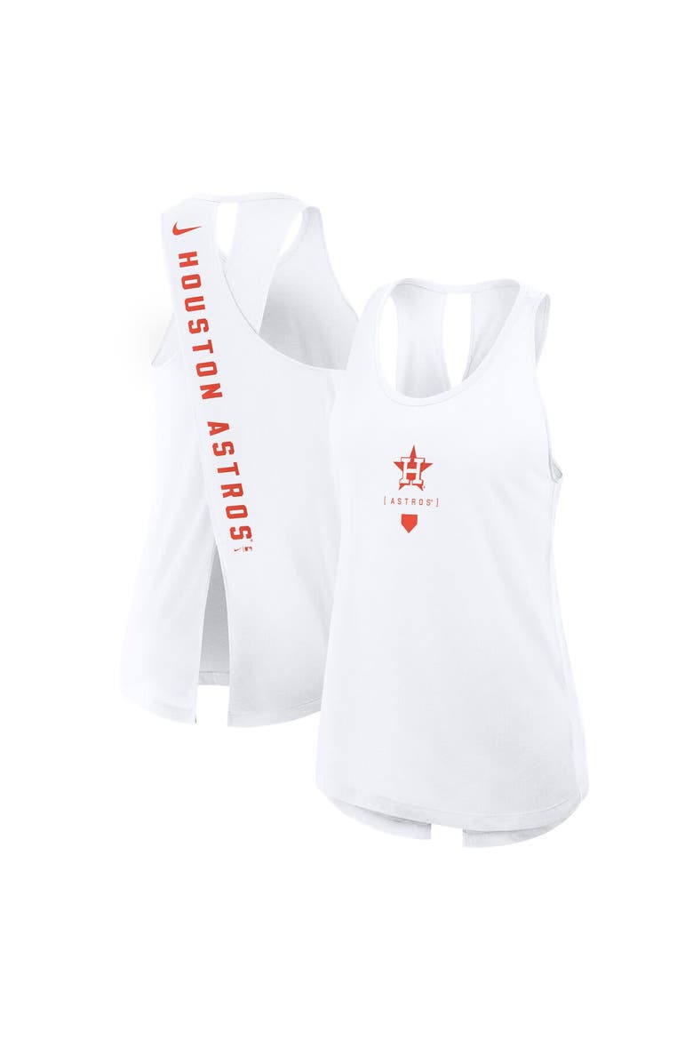Women's Nike White Houston Astros Crisscross Performance Tank Top, Main, color, White