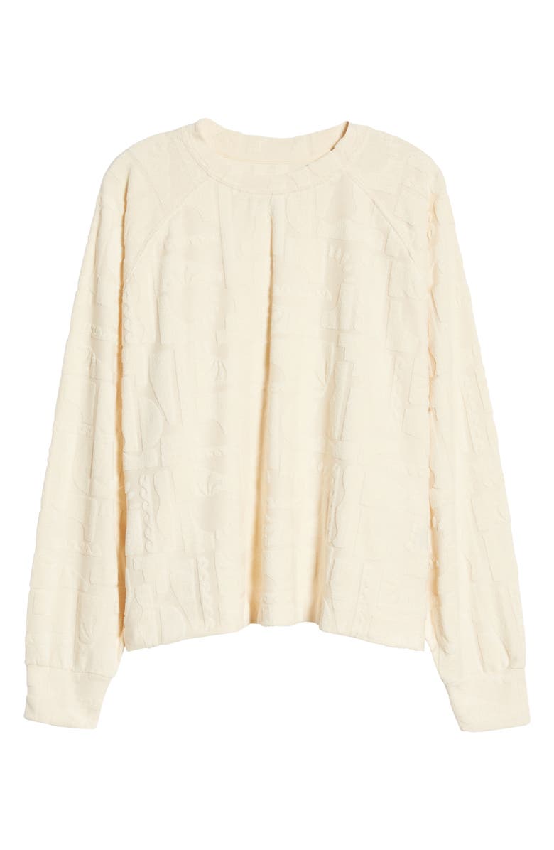 Rip Curl New Wave Cotton Blend Jacquard Sweatshirt, Alternate, color, 