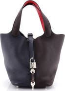 Pre-Owned Hermes Picotin Lock Bag Tricolor Clemence PM