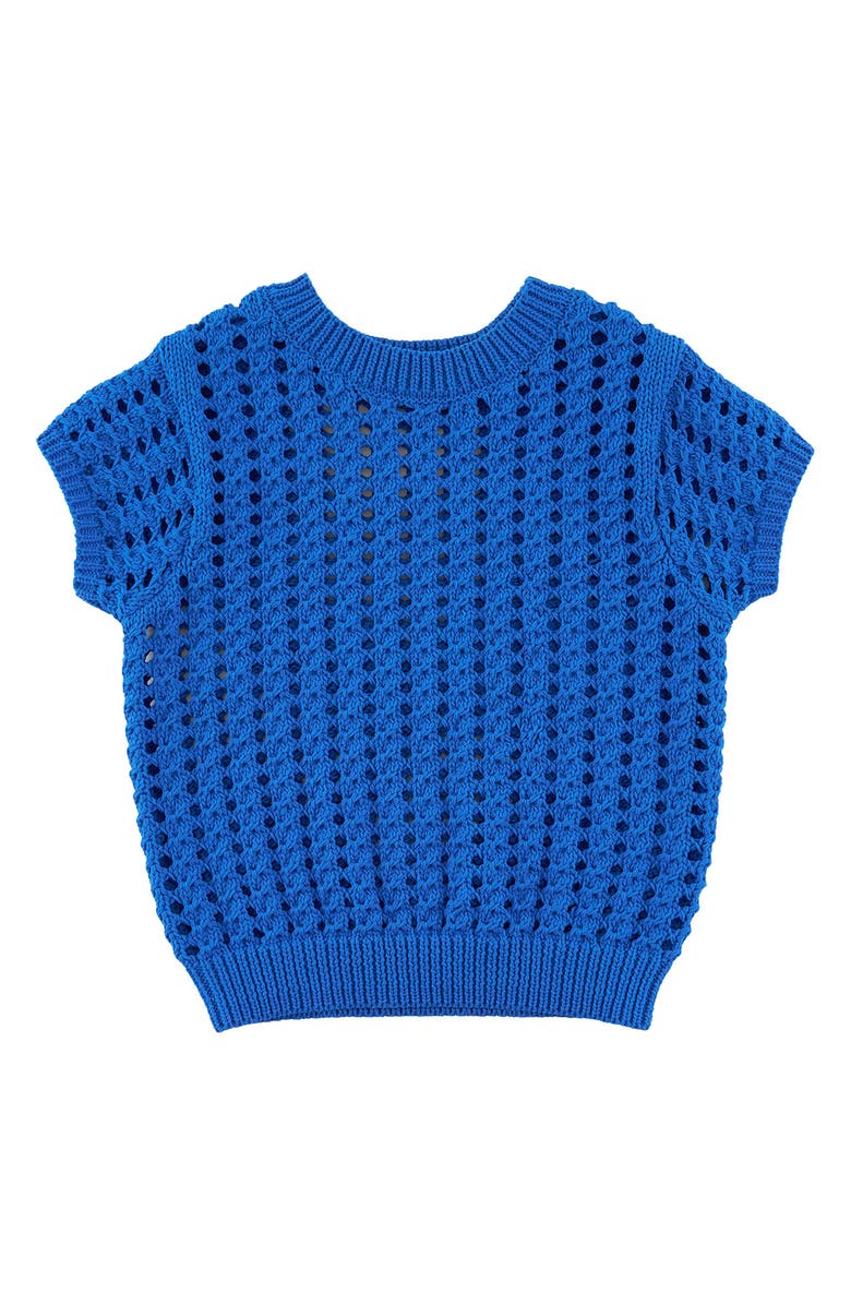 RM Rebecca Minkoff Open Knit Sweater, Alternate, color, Palace Blue