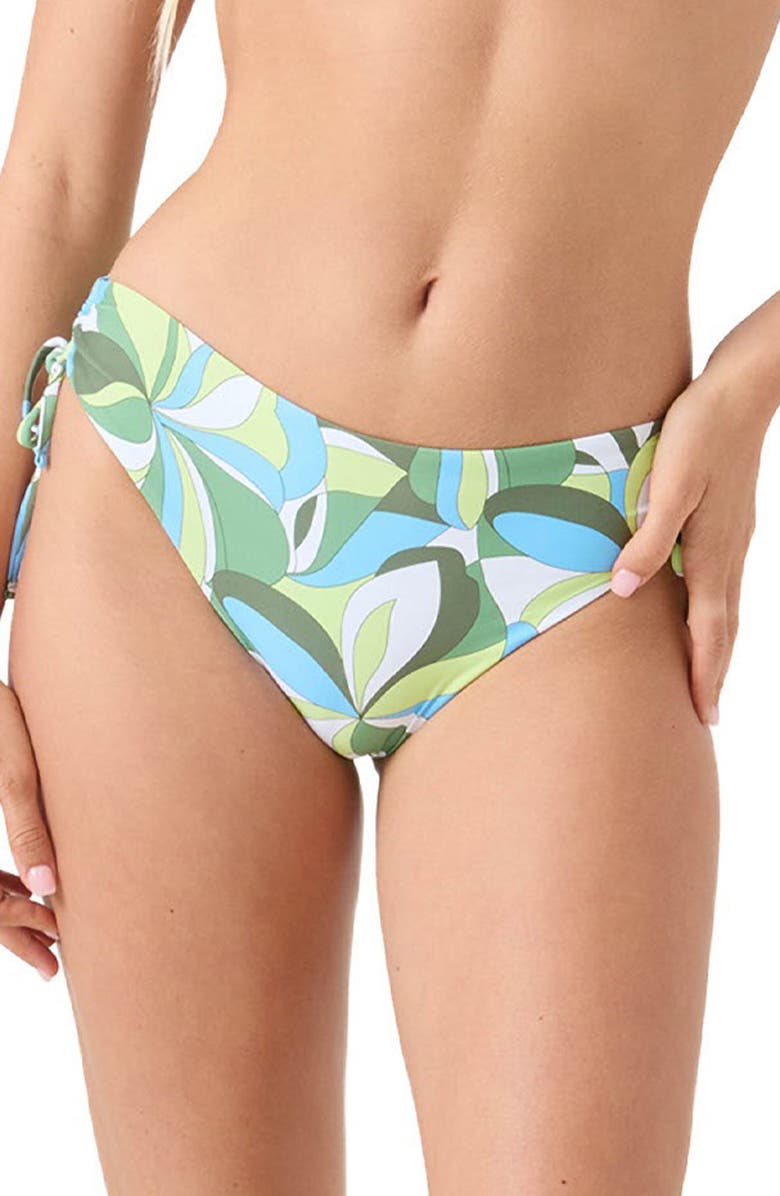 Roxy Surf Break Bikini Bottoms, Main, color, Green Multi