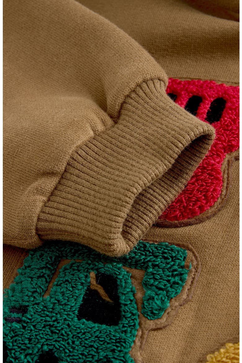 Kids' Let's Dig Appliqué Hoodie, Alternate, color, BROWN