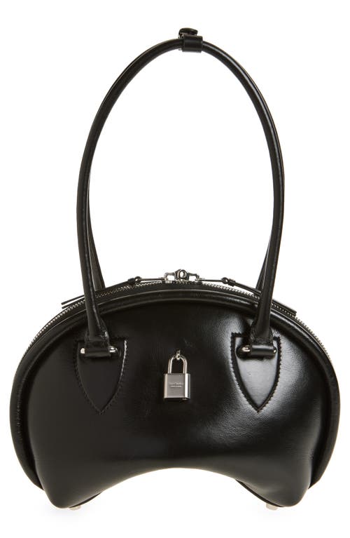 Acne Studios Small Bowlina Leather Shoulder Bag In Black