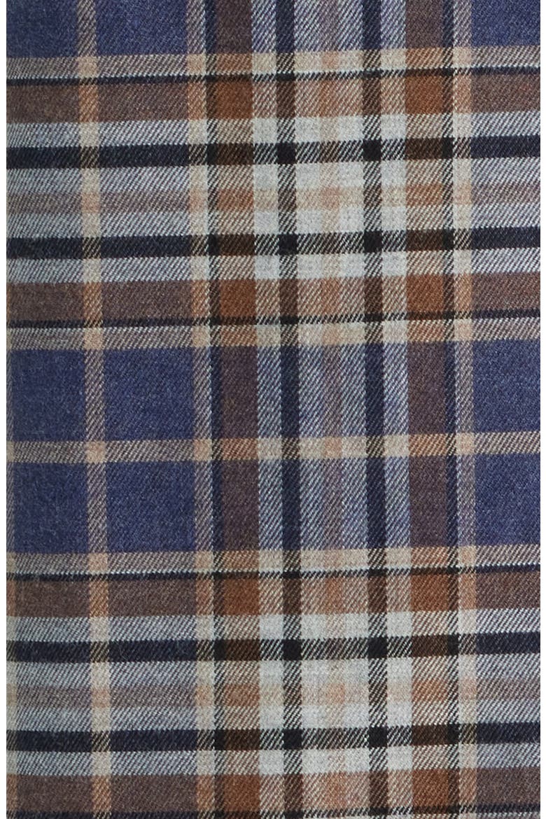Kamper Plaid Cotton Blend Button-Down Shirt, Alternate, color, CHARCOAL