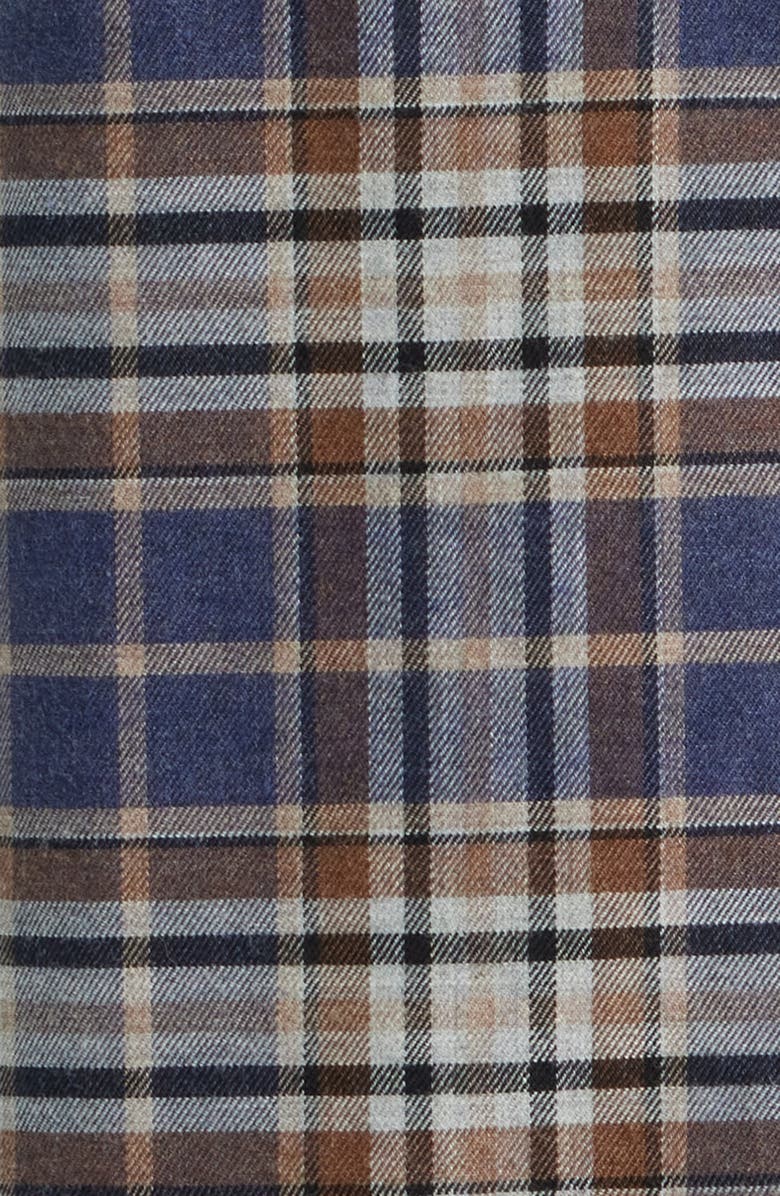 johnnie-O Kamper Plaid Cotton Blend Button-Down Shirt, Alternate, color, Charcoal