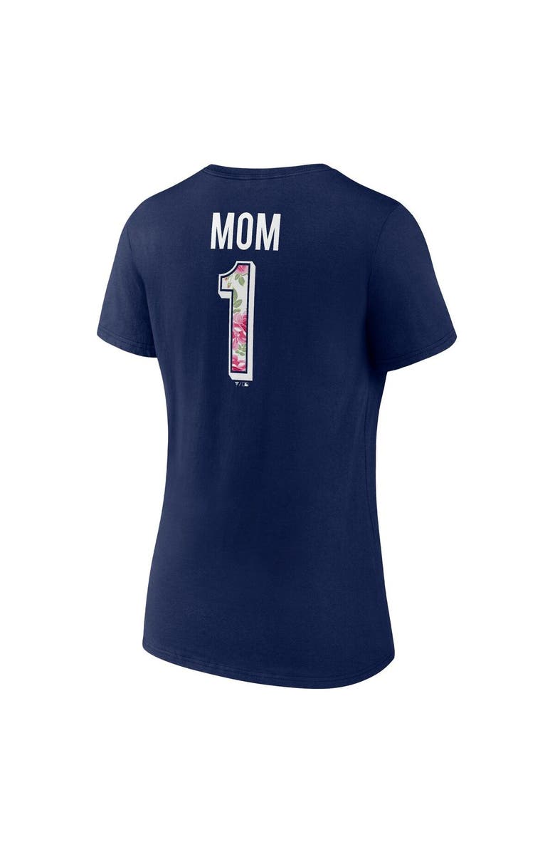 PROFILE Women's Navy Boston Red Sox Mother's Day Plus Size Best Mom Ever V-Neck T-Shirt, Alternate, color, Navy